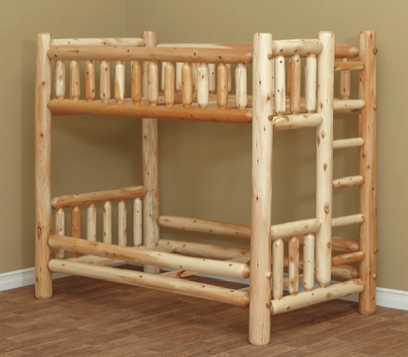 Great Lakes Cedar Bunk Bed- by Countryside Rustic Log Furniture