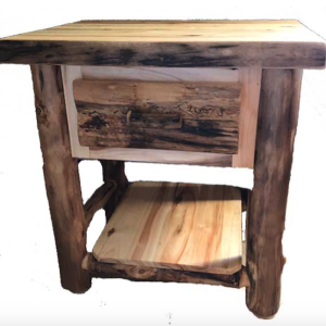 Rocky Mountain Aspen Nightstand - by Countryside Rustic Log Furniture
