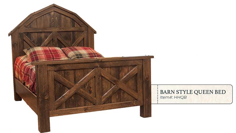 Hand Hewn Barn Style Bed - by Miller's Rustic Furniture
