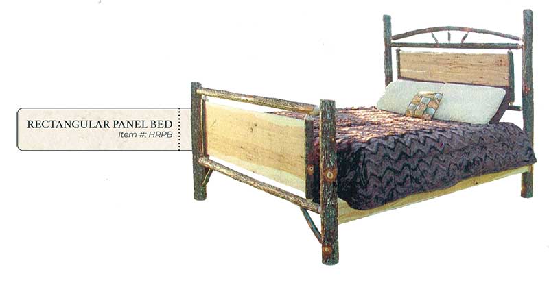 Hickory Rectangular Panel Bed - by Miller's Rustic Furniture