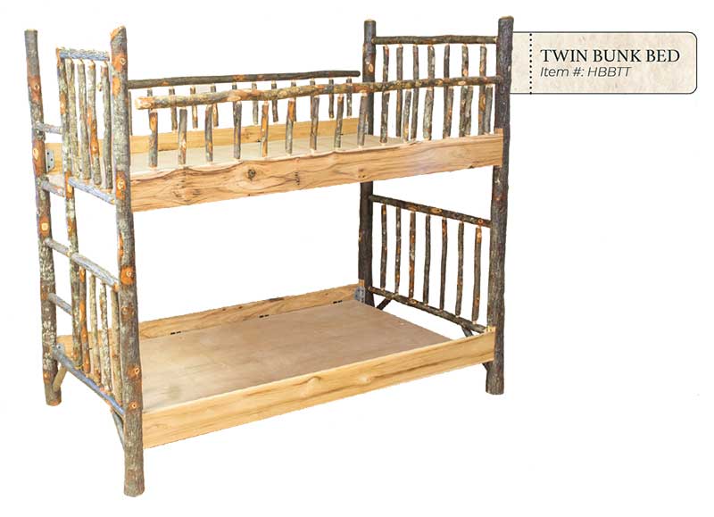 Hickory Bunk Bed - by Miller's Rustic Furniture