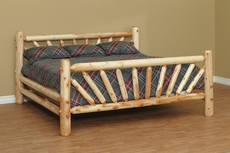 Great Lakes Cedar Sunburst Bed- by Countryside Rustic Log Furniture