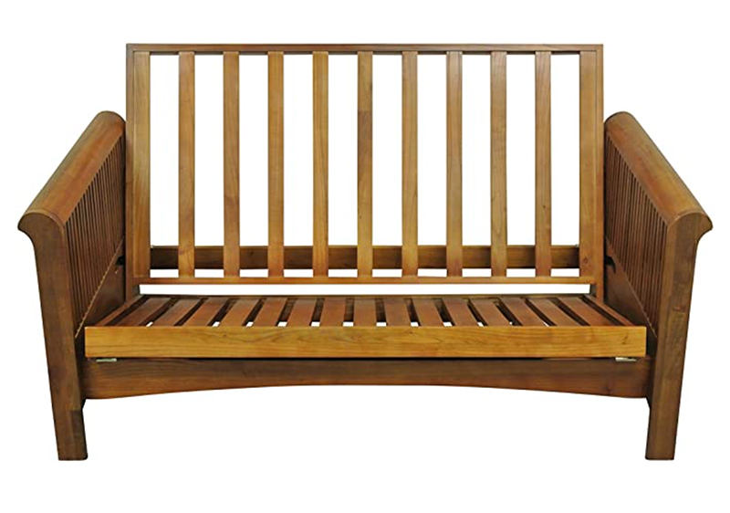Loveseat Portland Futon Frame - Cherry Oak Finish - by Gold Bond