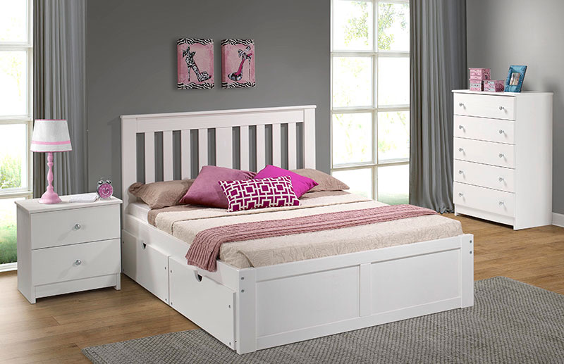 York White Platform Bed - by Innovations