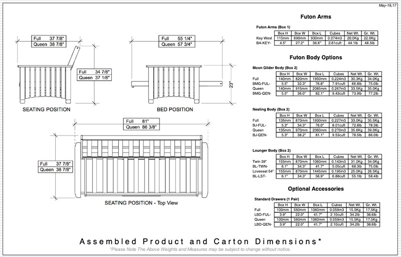 Full Key West Futon Frame - Night & Day - Image 15