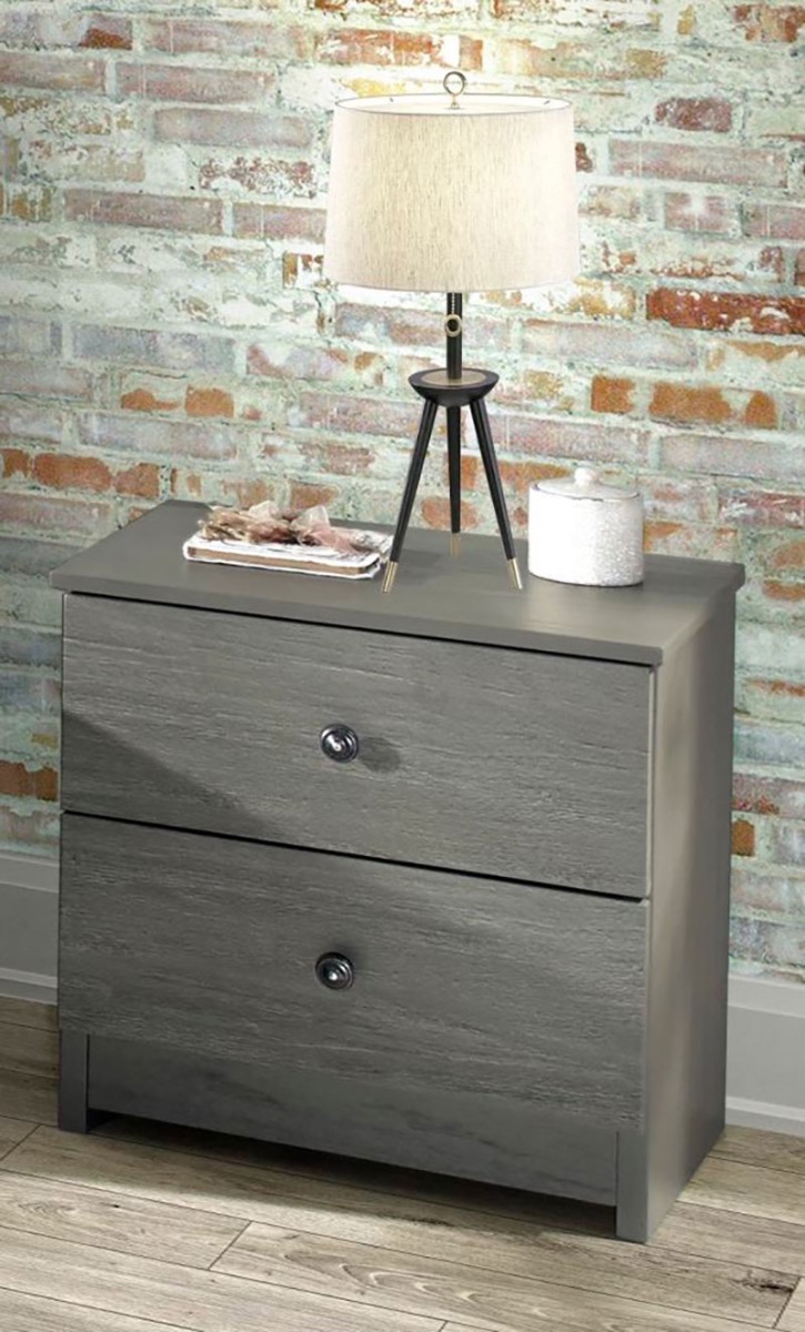 Gray 2 Drawer Nightstand - by Innovations