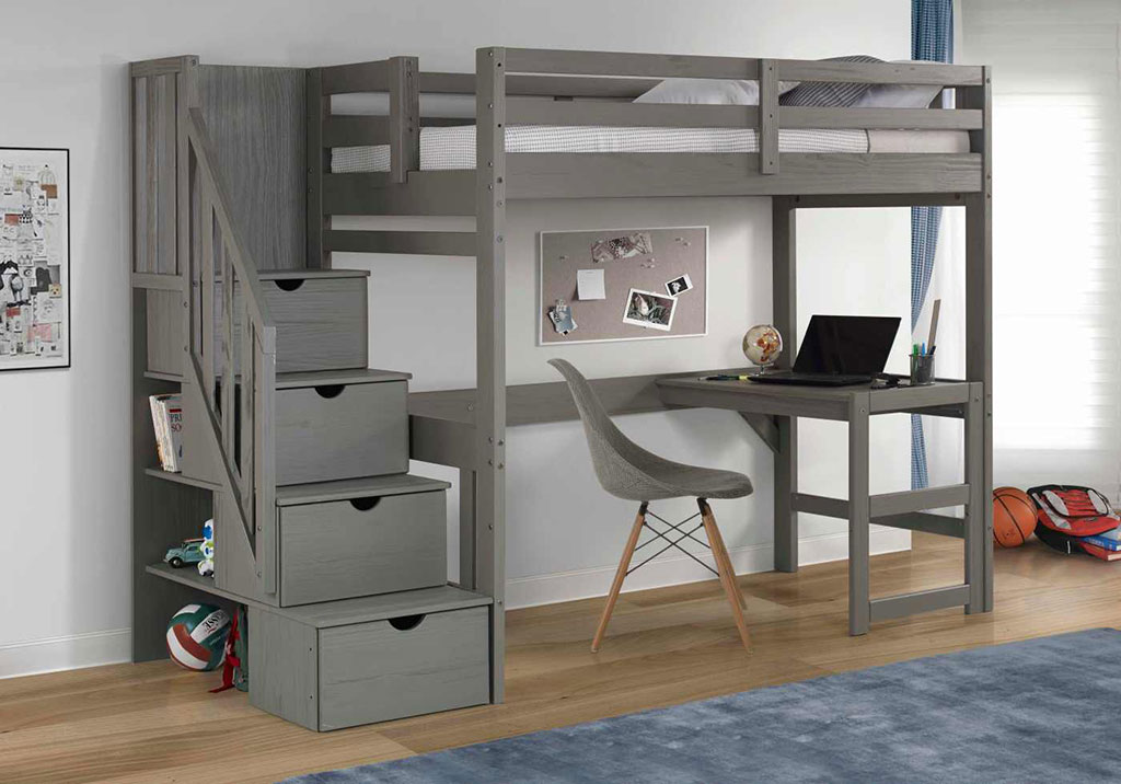Gray Staircase Loft - by Innovations