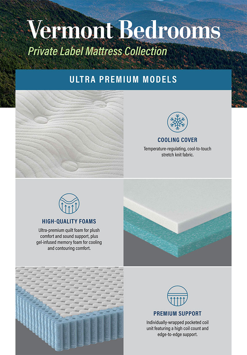 Poseidon Coil on Coil Orion Collection by Vermont Bedrooms - Full - Image 2