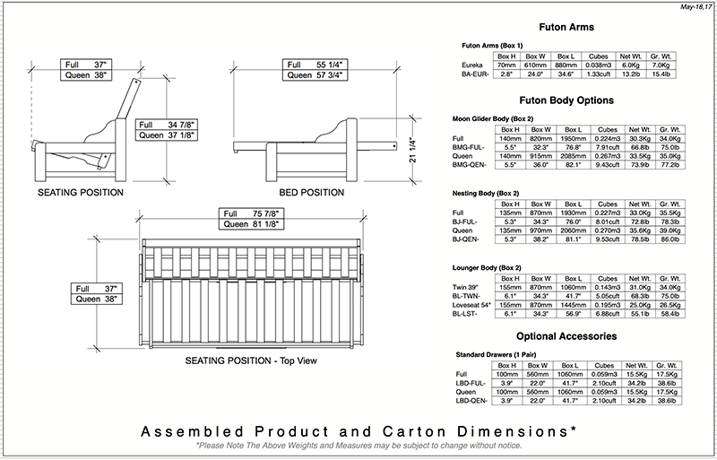 Full Eureka Futon Frame - by Night & Day - Image 18