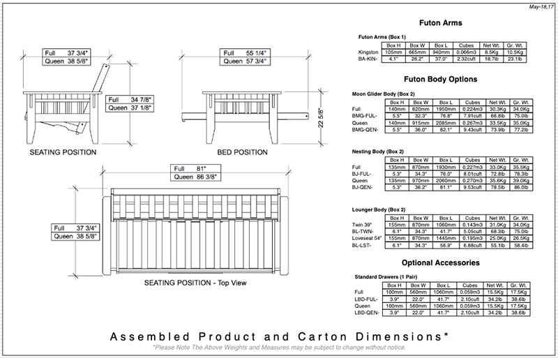 Full Kingston Futon Frame - by Night & Day - Image 18
