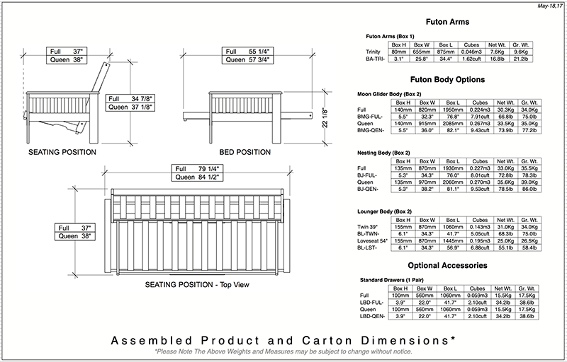Full Trinity Futon Frame - by Night & Day - Image 18