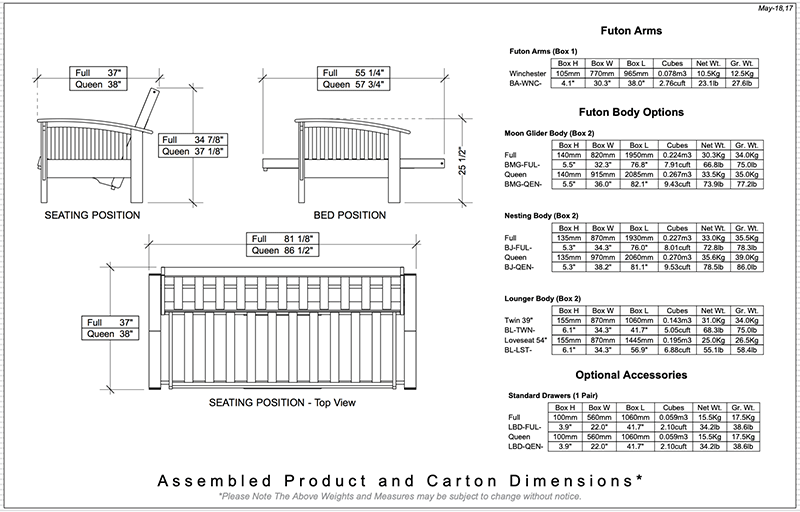 Full Winchester Futon Frame - by Night & Day - Image 18