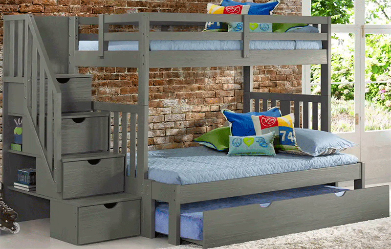Cambridge Gray Stairway Bunk - by Innovations - Image 2